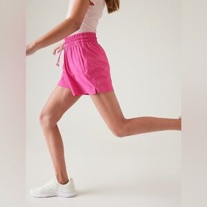 Athleta Girl Play More 3” Shorts Girls M 8/10 Pink Athletic Running